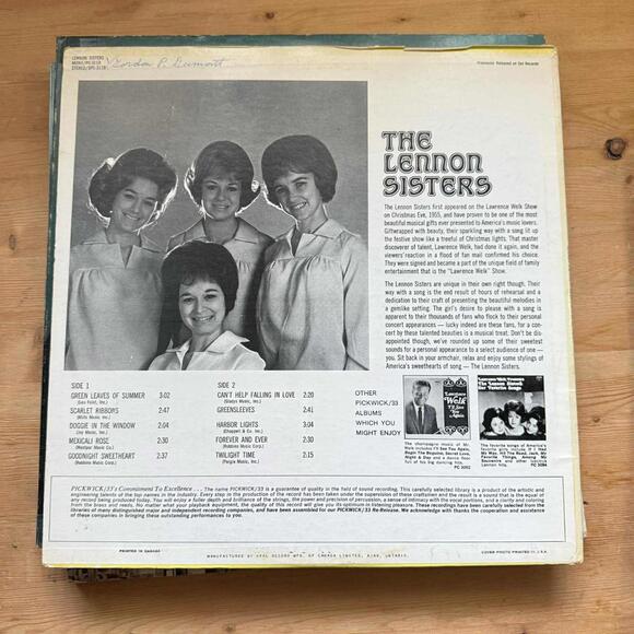 The Lennon Sisters – Goodnight Sweetheart Vinyl 33rpm VG+ AJ26 - Picture 2 of 2